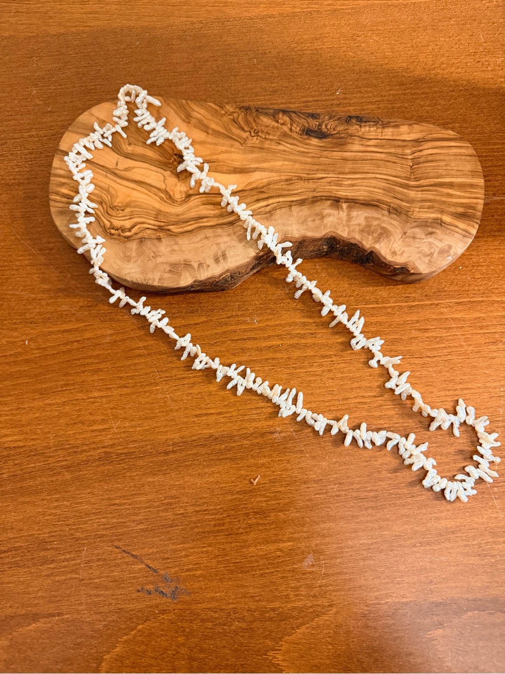 Vintage Freshwater Baroque Stick Pearl Long Statement Necklace